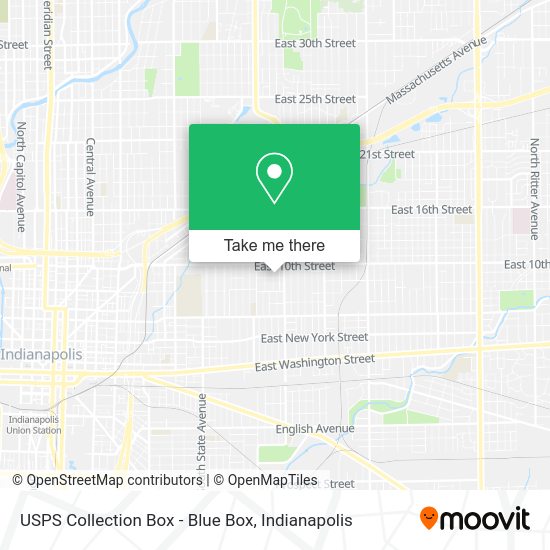 Mapa de USPS Collection Box - Blue Box