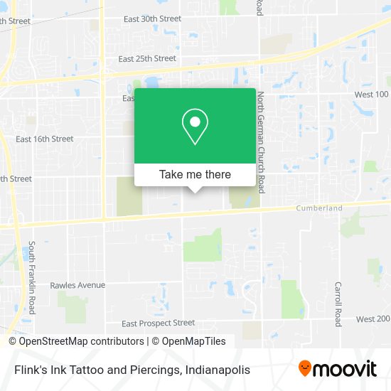 Flink's Ink Tattoo and Piercings map