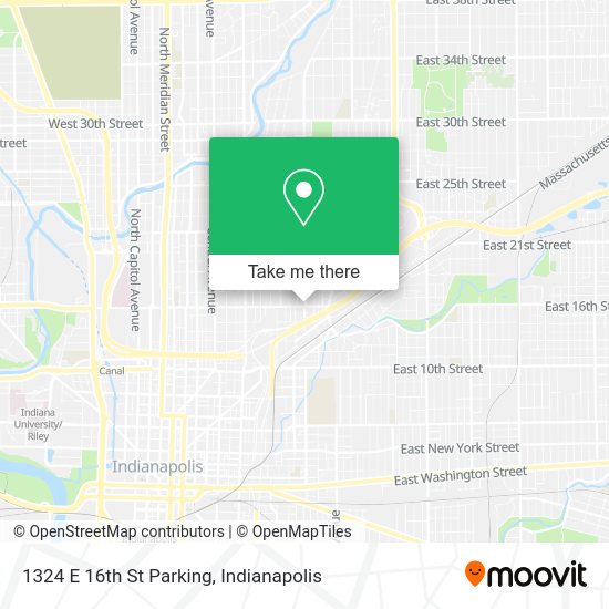 Mapa de 1324 E 16th St Parking
