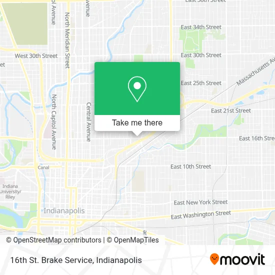 16th St. Brake Service map