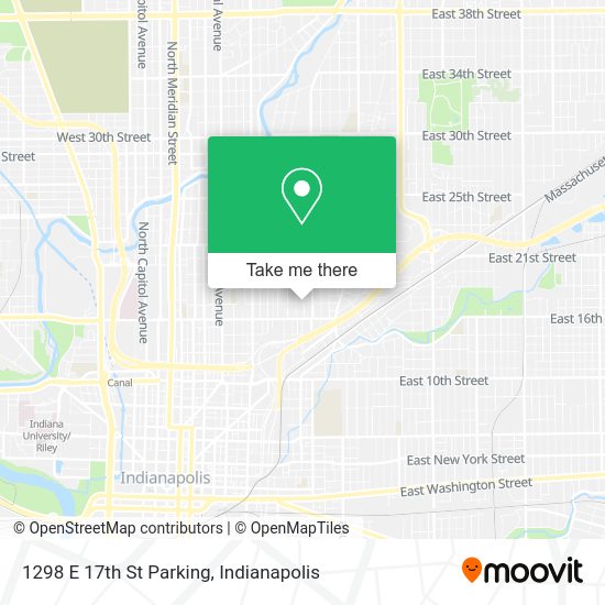 Mapa de 1298 E 17th St Parking