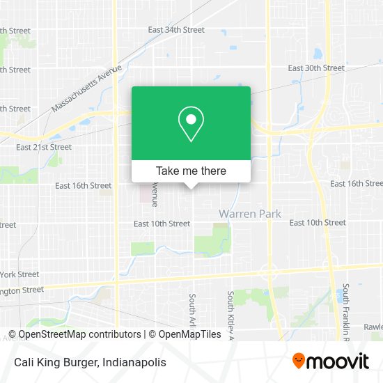 Cali King Burger map
