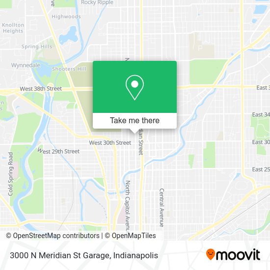 Mapa de 3000 N Meridian St Garage