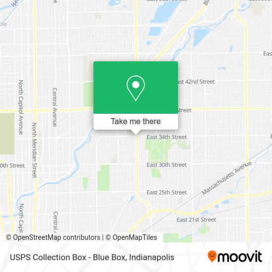 USPS Collection Box - Blue Box map