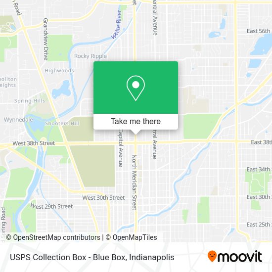 USPS Collection Box - Blue Box map