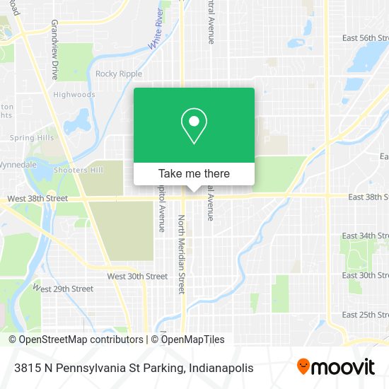 3815 N Pennsylvania St Parking map