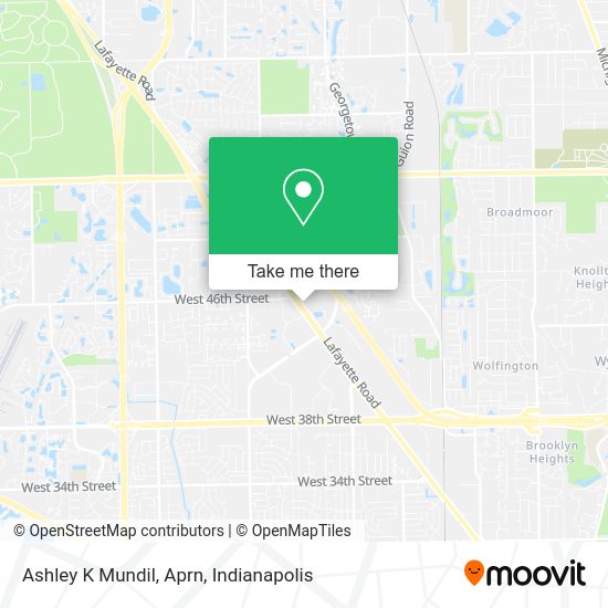 Ashley K Mundil, Aprn map