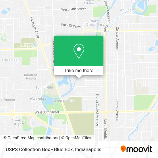 USPS Collection Box - Blue Box map