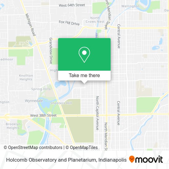 Holcomb Observatory and Planetarium map