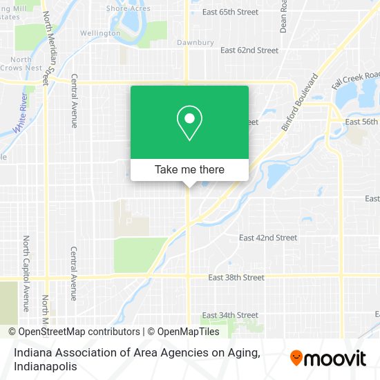 Indiana Association of Area Agencies on Aging map