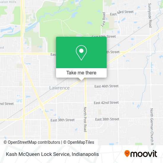 Mapa de Kash McQueen Lock Service