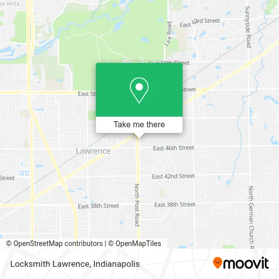 Locksmith Lawrence map