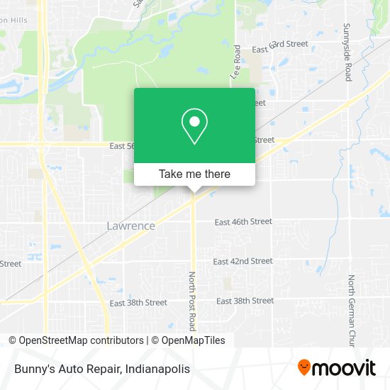 Bunny's Auto Repair map