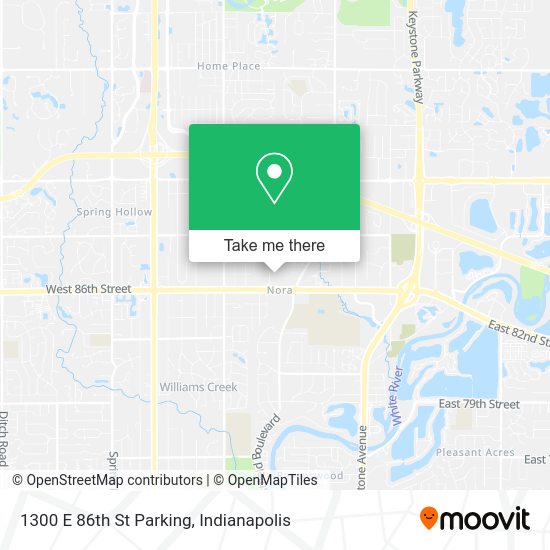 1300 E 86th St Parking map