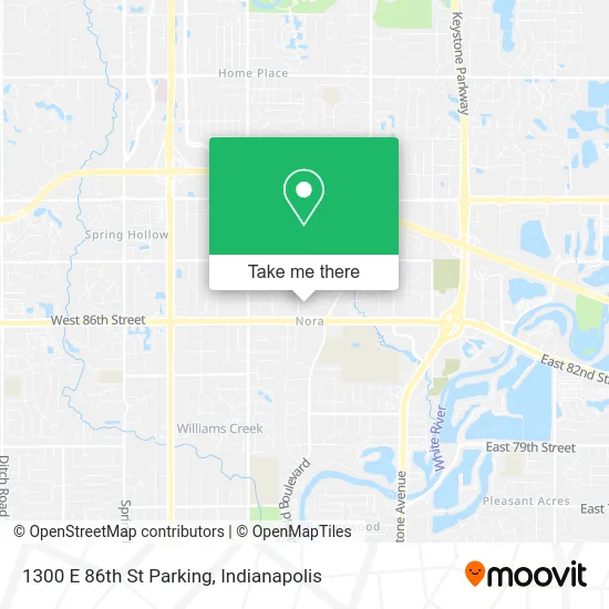 1300 E 86th St Parking map