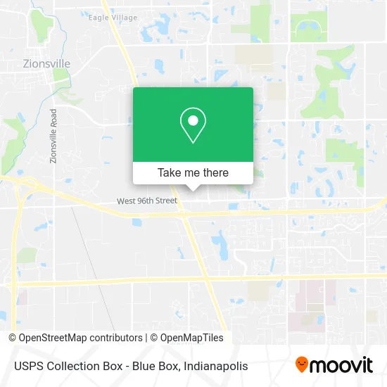 Mapa de USPS Collection Box - Blue Box
