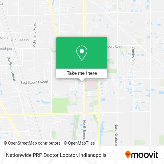 Nationwide PRP Doctor Locator map