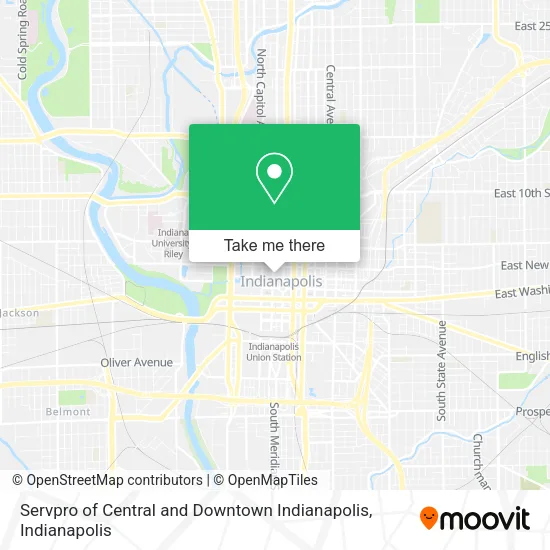 Servpro of Central and Downtown Indianapolis map