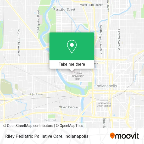 Riley Pediatric Palliative Care map