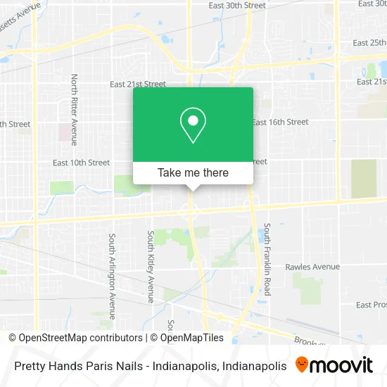 Pretty Hands Paris Nails - Indianapolis map