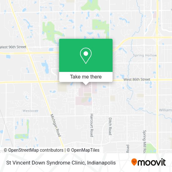 St Vincent Down Syndrome Clinic map