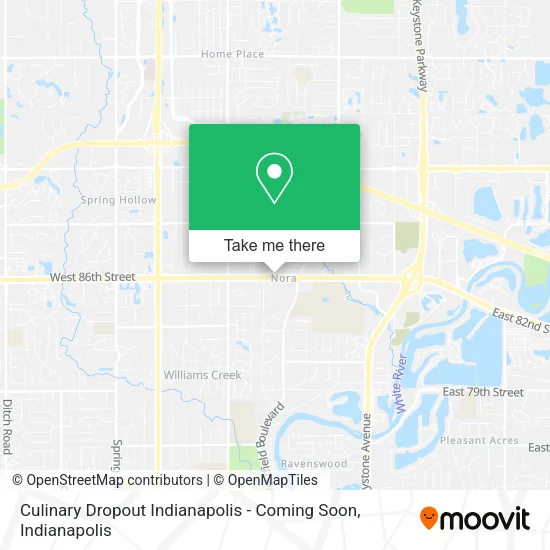 Culinary Dropout Indianapolis - Coming Soon map