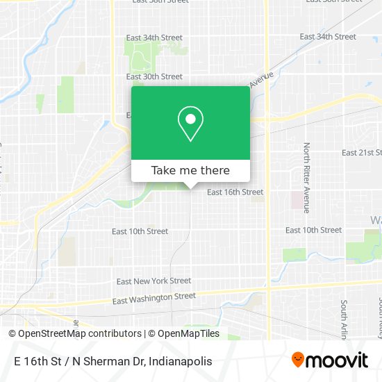 Mapa de E 16th St / N Sherman Dr
