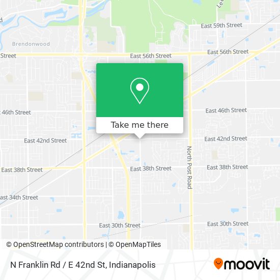 N Franklin Rd / E 42nd St map