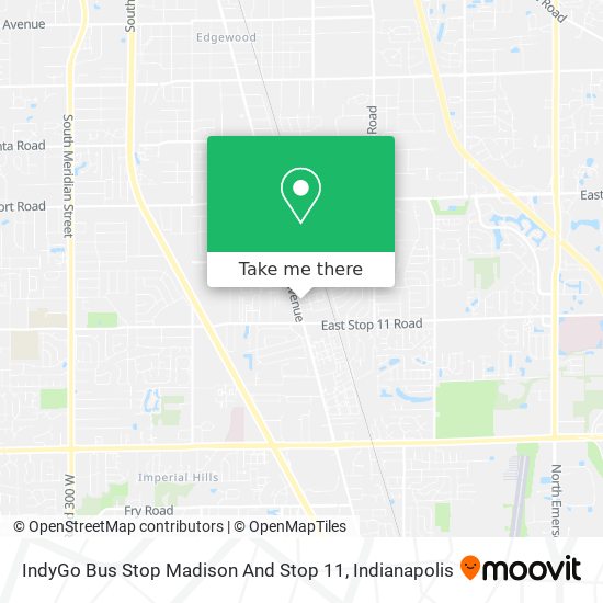 Mapa de IndyGo Bus Stop Madison And Stop 11
