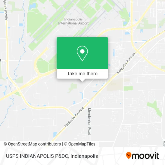 Mapa de USPS INDIANAPOLIS P&DC