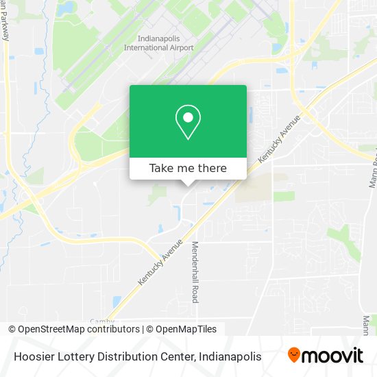 Hoosier Lottery Distribution Center map