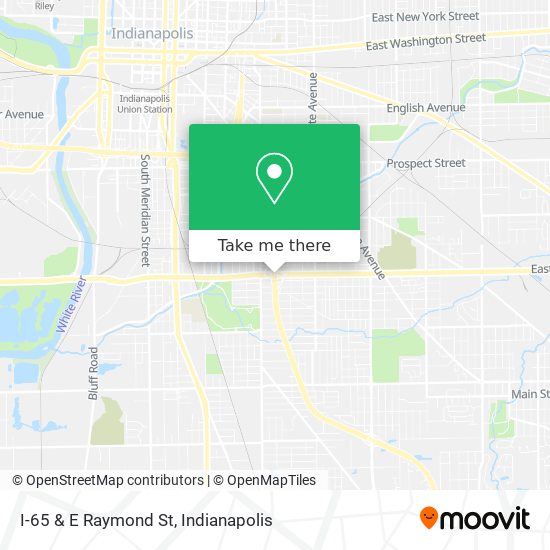 I-65 & E Raymond St map
