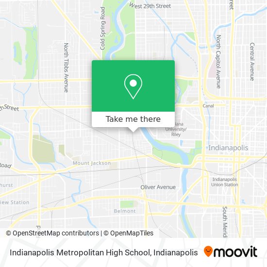 Mapa de Indianapolis Metropolitan High School