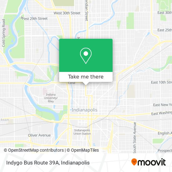 Mapa de Indygo Bus Route 39A