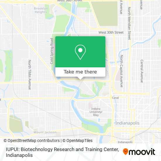 IUPUI:  Biotechnology Research and Training Center map