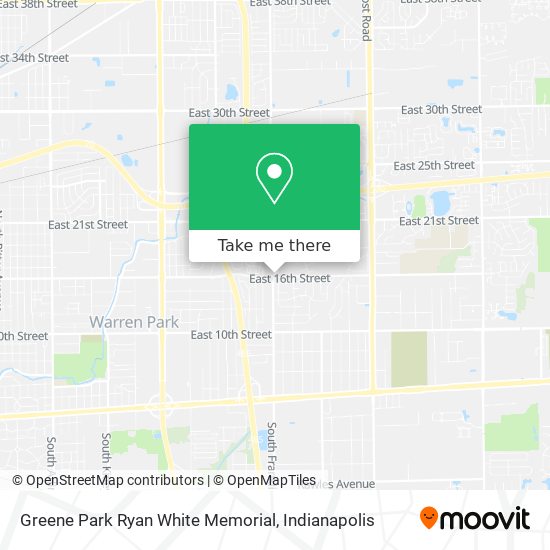 Mapa de Greene Park Ryan White Memorial
