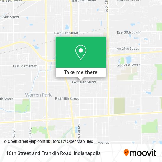 16th Street and Franklin Road map