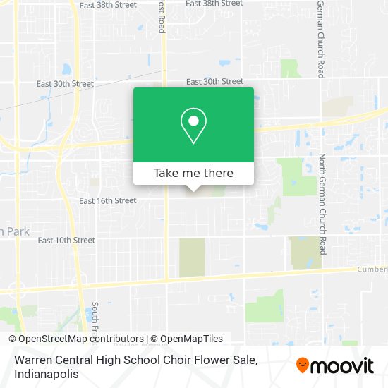 Warren Central High School Choir Flower Sale map