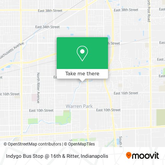 Mapa de Indygo Bus Stop @  16th & Ritter