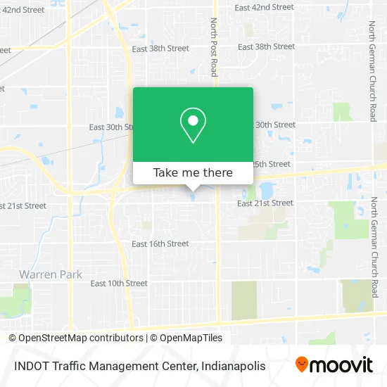 INDOT Traffic Management Center map