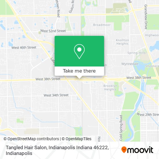 Mapa de Tangled Hair Salon,  Indianapolis Indiana 46222