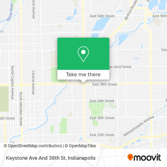 Keystone Ave And 38th St map