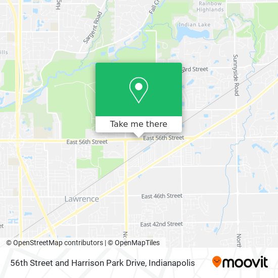 56th Street and Harrison Park Drive map