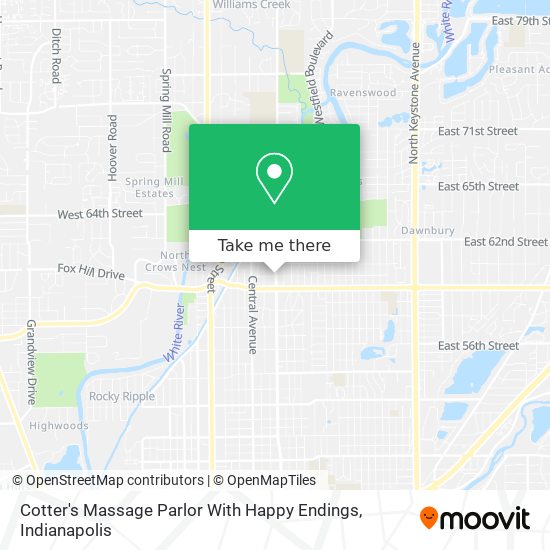 Cotter's Massage Parlor With Happy Endings map