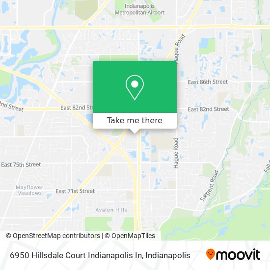 6950 Hillsdale Court Indianapolis In map