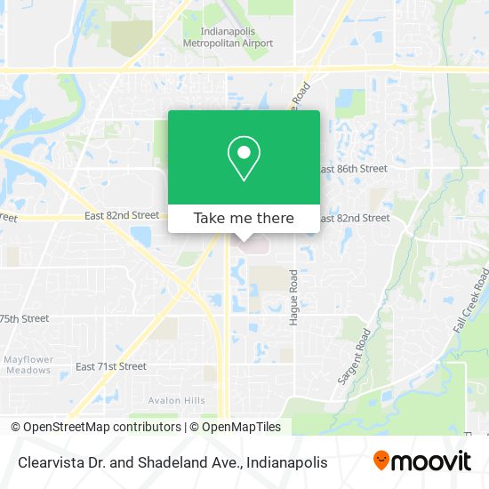 Clearvista Dr. and Shadeland Ave. map