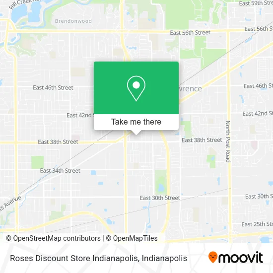 Roses Discount Store Indianapolis map