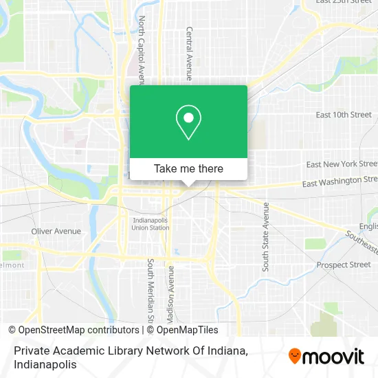 Private Academic Library Network Of Indiana map