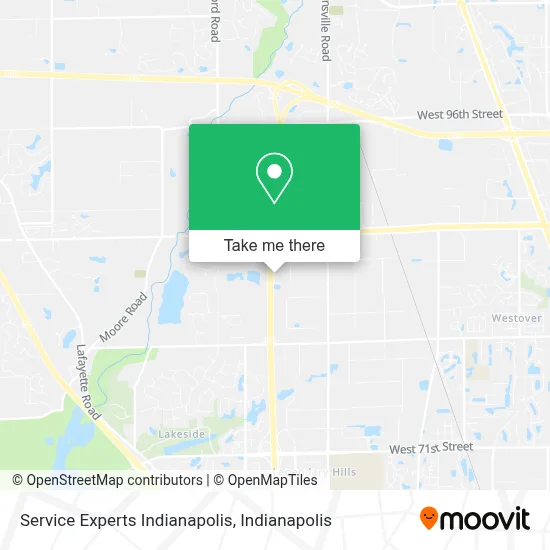 Service Experts Indianapolis map