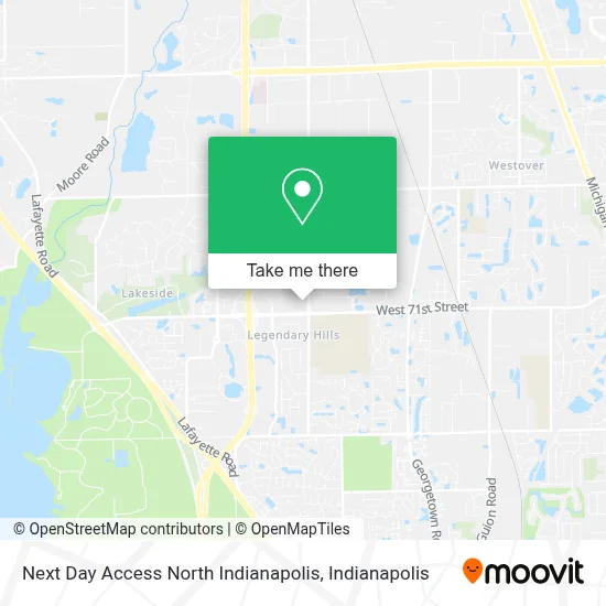 Next Day Access North Indianapolis map
